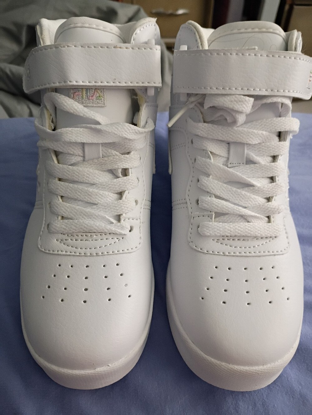 Fila Vulc 13 High Top White Iridescent Sneakers Size 3 Youth Fits Women 5